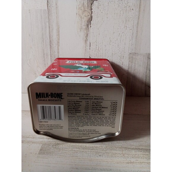 Milk Bone Merry Christmas Walmart Empty Metal Tins/May Have Minor Dent Or Ding - Picture 6 of 10
